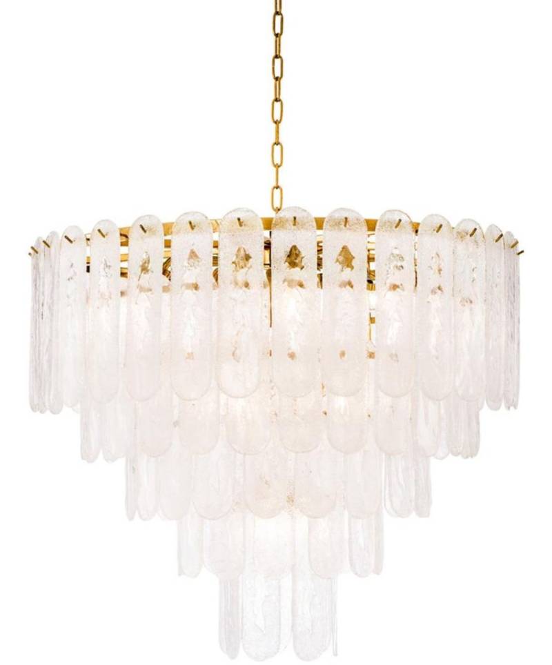 Casa Padrino Luxus Kronleuchter Gold à 85 x H. 73 cm - Hotel & Restaurant Kronleuchter mit Mattglas Casa Padrino Luxus Kronleuchter Gold à 85 x H. 73 cm - Hotel & Restaurant Kronleuchter mit Mattglas von Casa Padrino