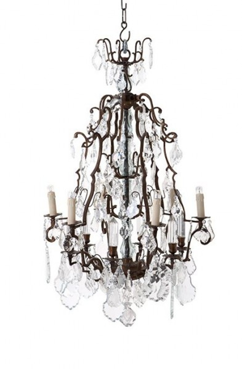 Casa Padrino Luxus Kronleuchter - Luxus Hängeleuchte Antik Messing Durchmesser 60 H 90 cm Casa Padrino Luxus Kronleuchter - Luxus Hängeleuchte Antik Messing Durchmesser 60 H 90 cm von Casa Padrino