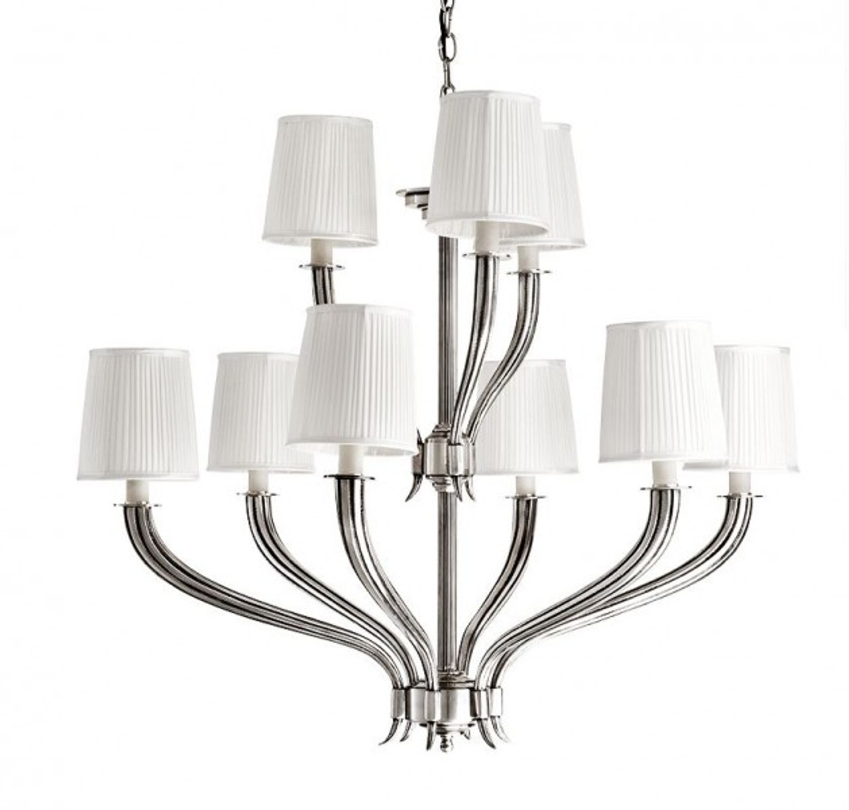 Casa Padrino Luxus Kronleuchter - Luxus Hängeleuchte Antik Silber Durchmesser 84 x H 68 cm Casa Padrino Luxus Kronleuchter - Luxus Hängeleuchte Antik Silber Durchmesser 84 x H 68 cm von Casa Padrino