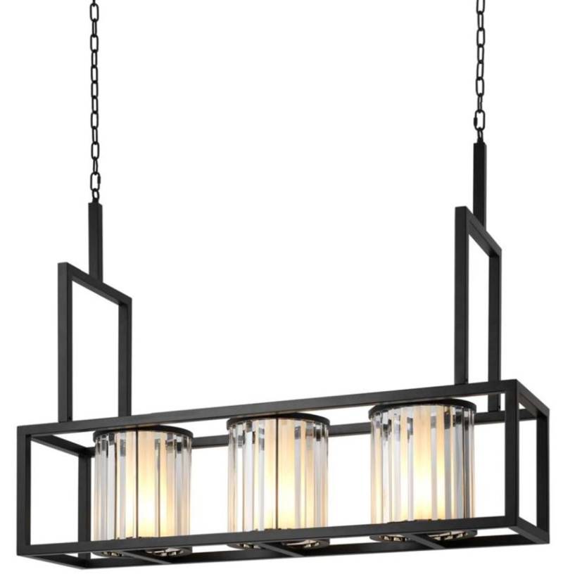 Casa Padrino Luxus Kronleuchter Schwarz 120 x 32 x H. 98 cm - Hotel Restaurant Möbel Casa Padrino Luxus Kronleuchter Schwarz 120 x 32 x H. 98 cm - Hotel Restaurant Möbel von Casa Padrino