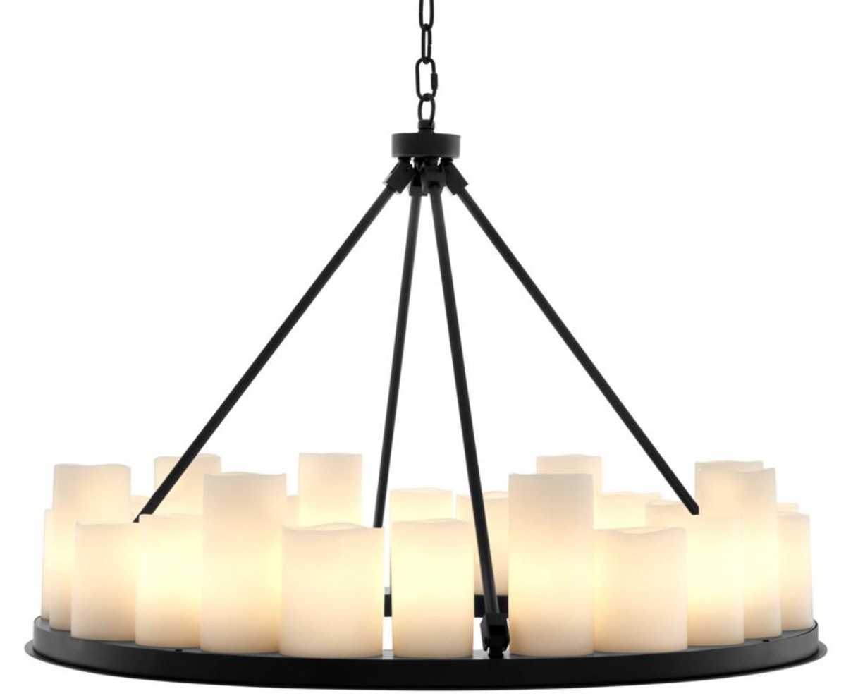 Casa Padrino Luxus Kronleuchter Schwarz 90 x H. 65 cm - Hotel Restaurant Möbel Casa Padrino Luxus Kronleuchter Schwarz 90 x H. 65 cm - Hotel Restaurant Möbel von Casa Padrino