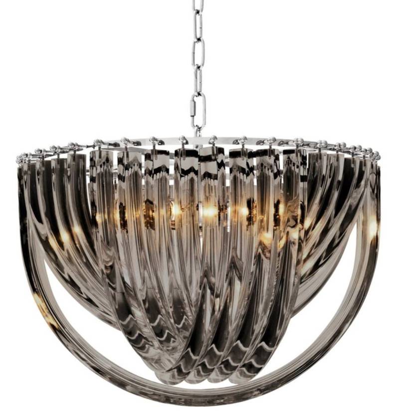 Casa Padrino Luxus Kronleuchter Schwarz à 50 x H. 33 cm - Luxus Kollektion Casa Padrino Luxus Kronleuchter Schwarz à 50 x H. 33 cm - Luxus Kollektion von Casa Padrino