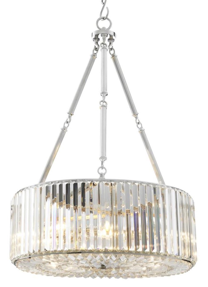 Casa Padrino Luxus Kronleuchter Silber 53 x H. 77,5 cm - Luxus Hotel Kollektion Casa Padrino Luxus Kronleuchter Silber 53 x H. 77,5 cm - Luxus Hotel Kollektion von Casa Padrino