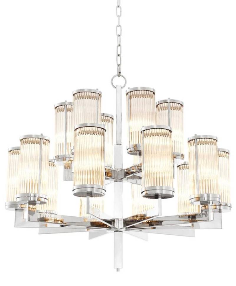 Casa Padrino Luxus Kronleuchter Silber 75,5 x H. 73 cm - Hotel Restaurant Möbel Casa Padrino Luxus Kronleuchter Silber 75,5 x H. 73 cm - Hotel Restaurant Möbel von Casa Padrino