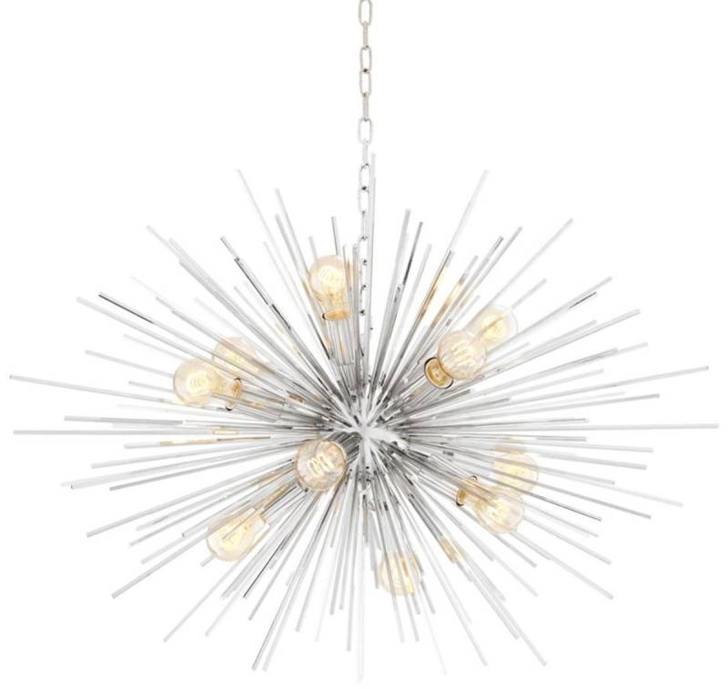 Casa Padrino Luxus Kronleuchter Silber à 90 x H. 60 cm - Luxus Möbel Casa Padrino Luxus Kronleuchter Silber à 90 x H. 60 cm - Luxus Möbel von Casa Padrino