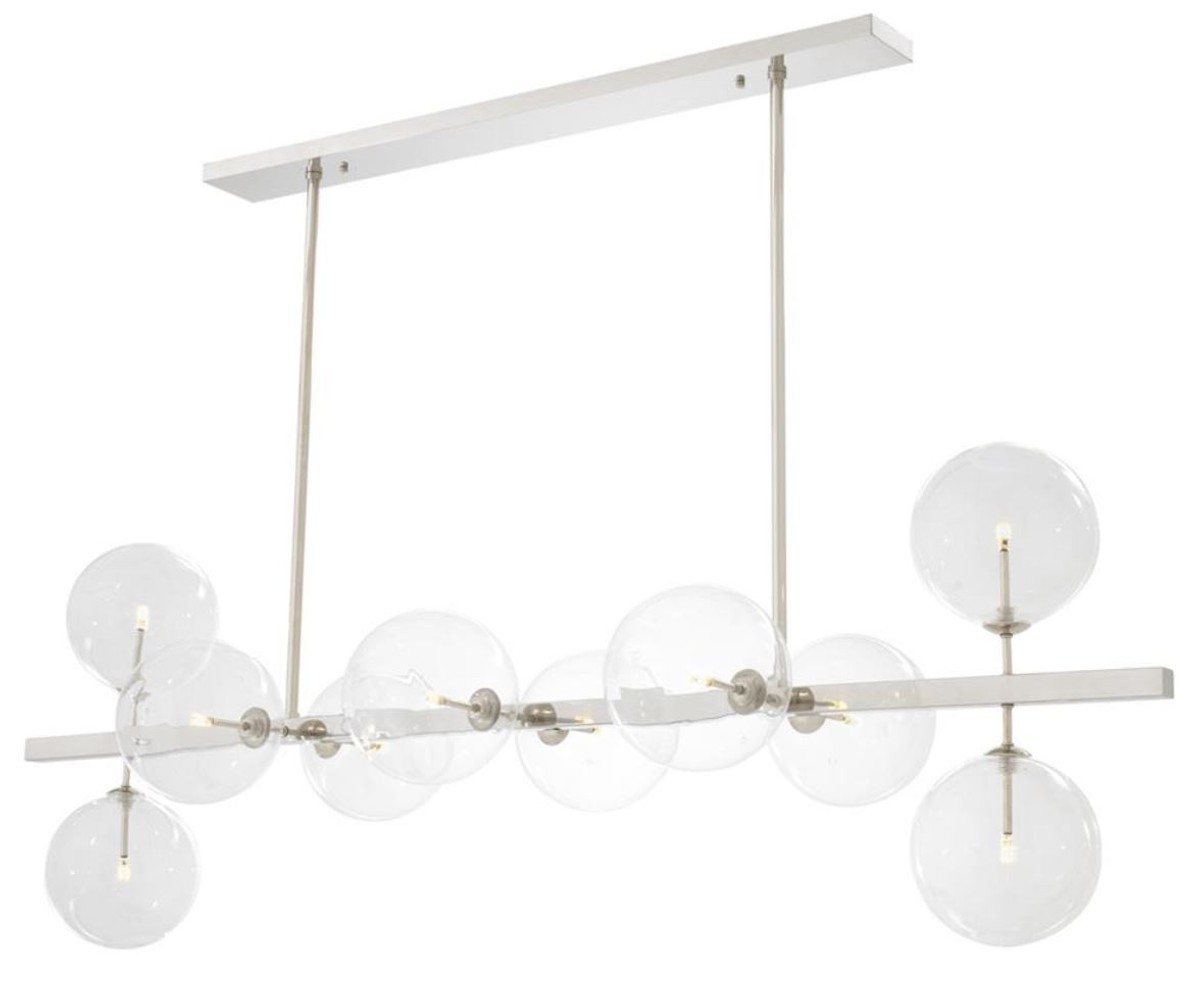 Casa Padrino Luxus LED Kronleuchter Silber 160 x 52 x H. 53 cm - Hotel Restaurant Möbel Casa Padrino Luxus LED Kronleuchter Silber 160 x 52 x H. 53 cm - Hotel Restaurant Möbel von Casa Padrino