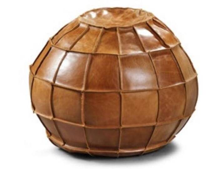 Casa Padrino Luxus Leder Hocker Braun Ø 60 cm - Runder Echtleder Hocker - Fußhocker - Wohnzimmer Möbel Casa Padrino Luxus Leder Hocker Braun Ø 60 cm - Runder Echtleder Hocker - Fußhocker - Wohnzimmer Möbel von Casa Padrino