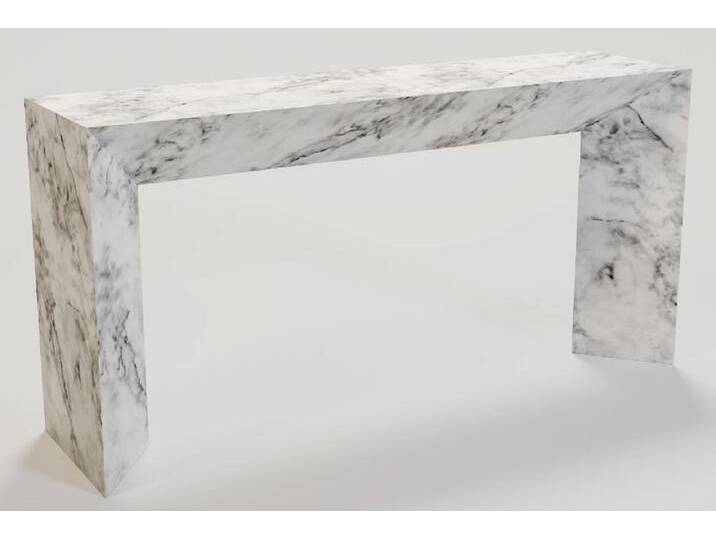 Casa Padrino Luxus Marmor Konsole Weiß 160 x 42 x H. 80 cm - Moderner Konsolentisch aus hochwertigem Carrara Marmor - Luxus Möbel von Casa Padrino