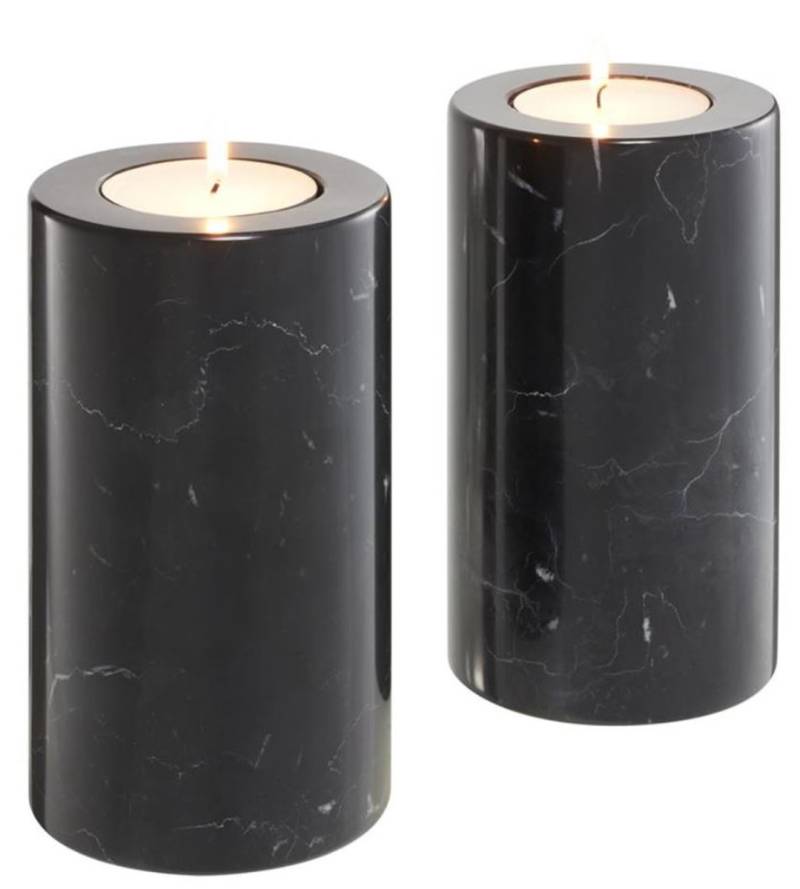 Casa Padrino Luxus Marmor Teelichthalter Set Schwarz à 10 x H. 18 cm - Hotel & Restaurant Deko Accessoires Casa Padrino Luxus Marmor Teelichthalter Set Schwarz à 10 x H. 18 cm - Hotel & Restaurant Deko Accessoires von Casa Padrino