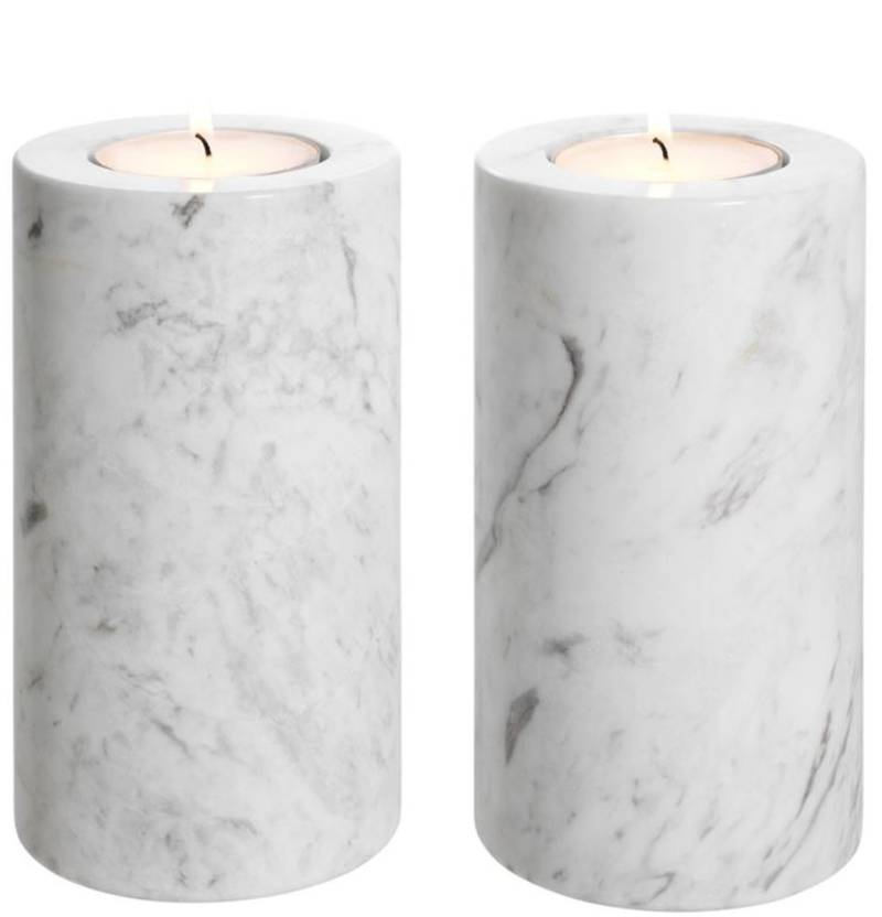 Casa Padrino Luxus Marmor Teelichthalter Set Weià à 10 x H. 18 cm - Luxus Qualität Casa Padrino Luxus Marmor Teelichthalter Set Weià à 10 x H. 18 cm - Luxus Qualität von Casa Padrino