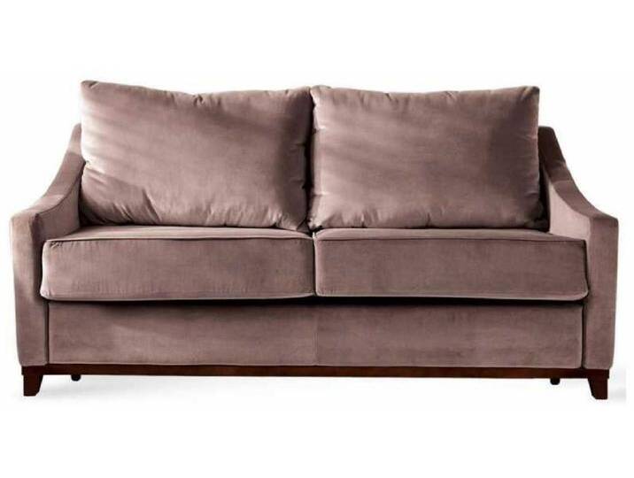 Casa Padrino Luxus Neoklassik Sofa Altrosa / Dunkelbraun Hochglanz 179 x 101 x H. 97 cm - Wohnzimmer Sofa mit Schlaffunktion - Wohnzimmer Möbel - Luxus Möbel - Neoklassik Möbel von Casa Padrino