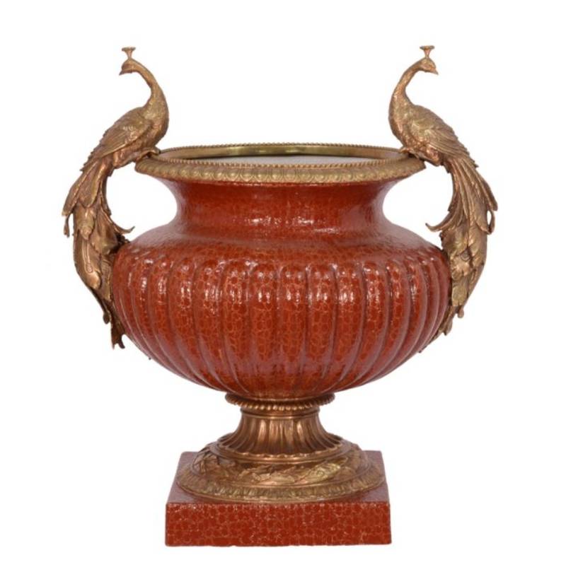 Casa Padrino Luxus Porzellan Vase mit 2 Griffen H. 48,8 cm - Barock Vase Casa Padrino Luxus Porzellan Vase mit 2 Griffen H. 48,8 cm - Barock Vase von Casa Padrino