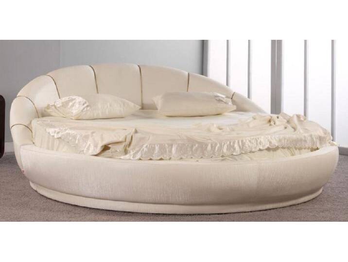 Casa Padrino Luxus Rundbett Cremefarben Ø 240 x H. 90 cm - Rundes Doppelbett mit Matratze - Luxus Schlafzimmer Möbel Casa Padrino Luxus Rundbett Cremefarben Ø 240 x H. 90 cm - Rundes Doppelbett mit Matratze - Luxus Schlafzimmer Möbel von Casa Padrino