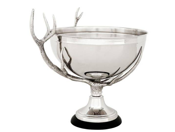 Casa Padrino Luxus Schüssel Nickel Finish - Designer Art Deco Schüssel von Casa Padrino