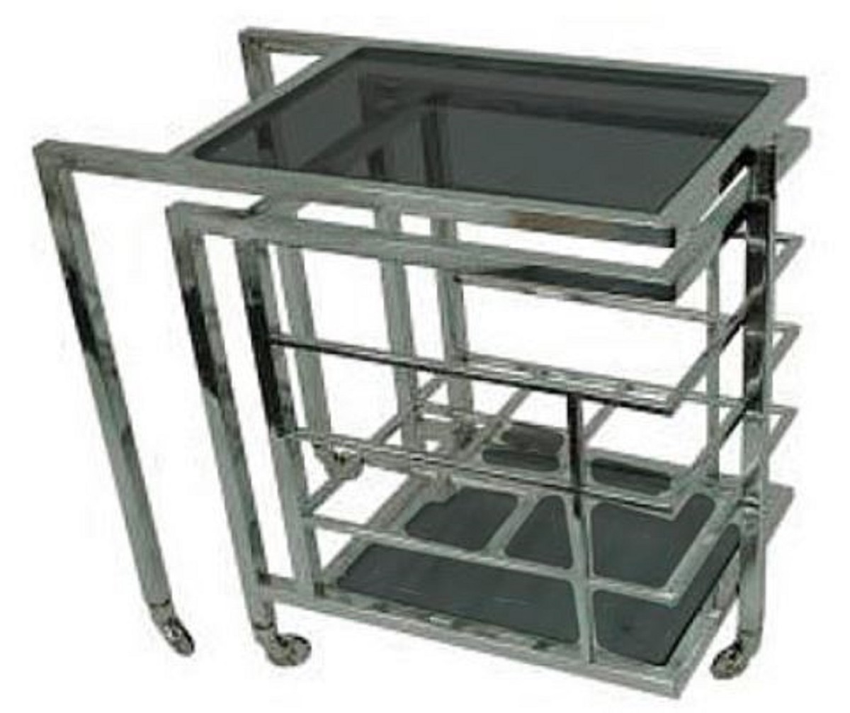Casa Padrino Luxus Servierwagen Silber / Schwarz 72 x 42 x H. 77 cm - Hotel Restaurant Gastronomie Trolley Casa Padrino Luxus Servierwagen Silber / Schwarz 72 x 42 x H. 77 cm - Hotel Restaurant Gastronomie Trolley von Casa Padrino