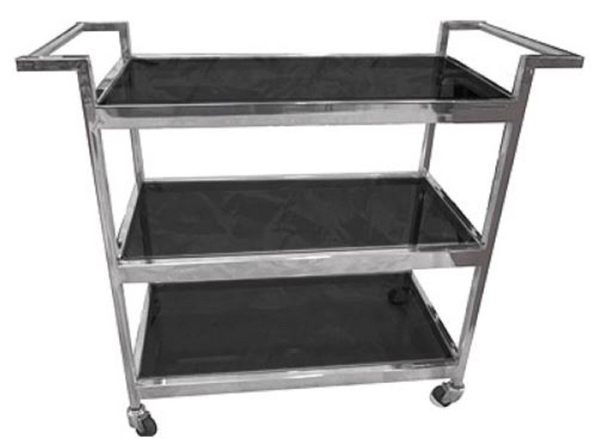 Casa Padrino Luxus Servierwagen Silber / Schwarz 93 x 40 x H. 79 cm - Hotel Restaurant Gastronomie Trolley Casa Padrino Luxus Servierwagen Silber / Schwarz 93 x 40 x H. 79 cm - Hotel Restaurant Gastronomie Trolley von Casa Padrino