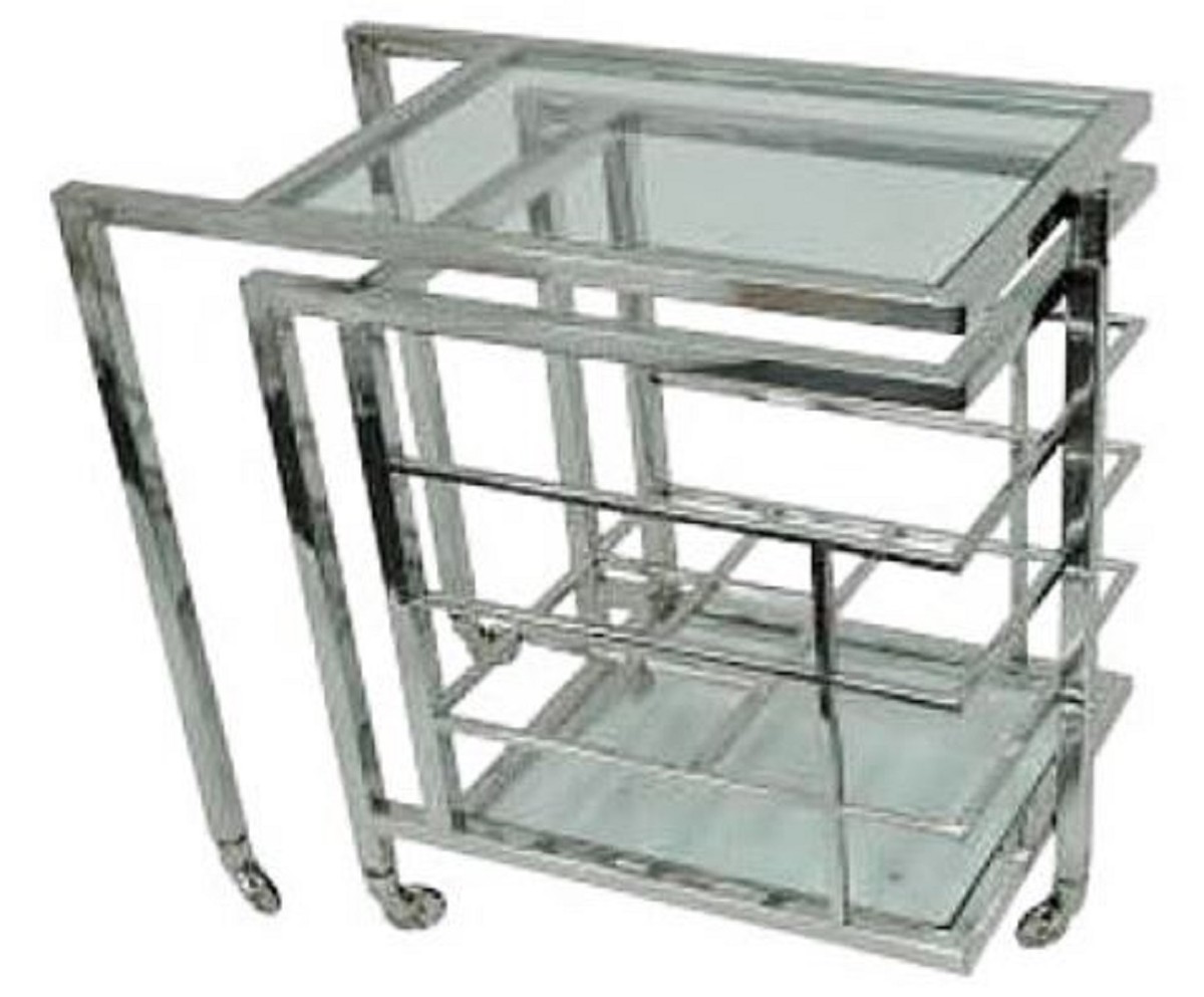 Casa Padrino Luxus Servierwagen Silber 72 x 42 x H. 77 cm - Hotel Restaurant Gastronomie Trolley Casa Padrino Luxus Servierwagen Silber 72 x 42 x H. 77 cm - Hotel Restaurant Gastronomie Trolley von Casa Padrino