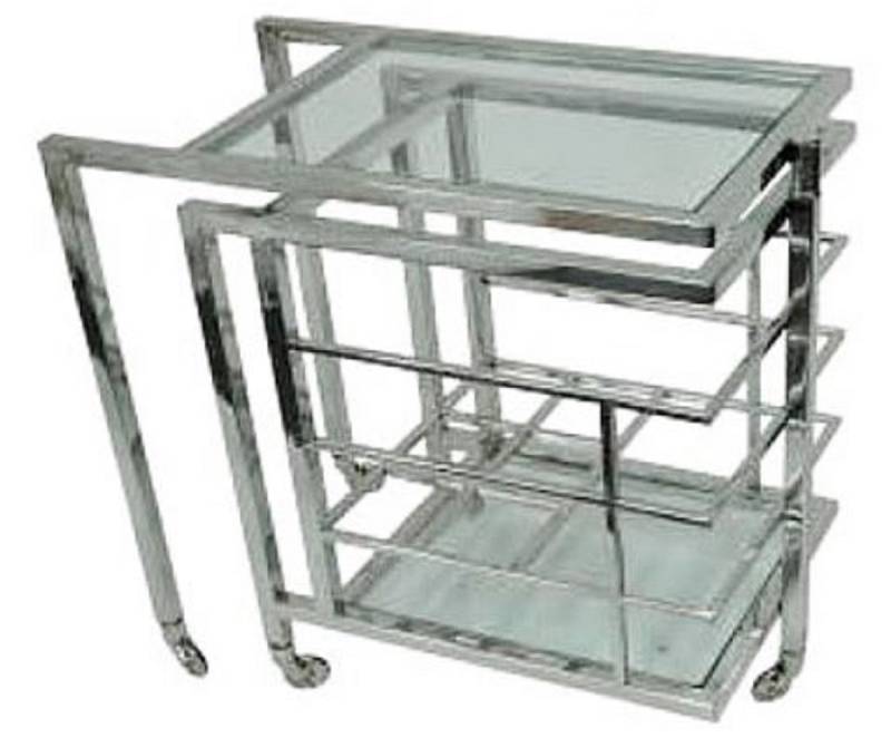 Casa Padrino Luxus Servierwagen Silber 72 x 42 x H. 77 cm - Hotel Restaurant Gastronomie Trolley Casa Padrino Luxus Servierwagen Silber 72 x 42 x H. 77 cm - Hotel Restaurant Gastronomie Trolley von Casa Padrino