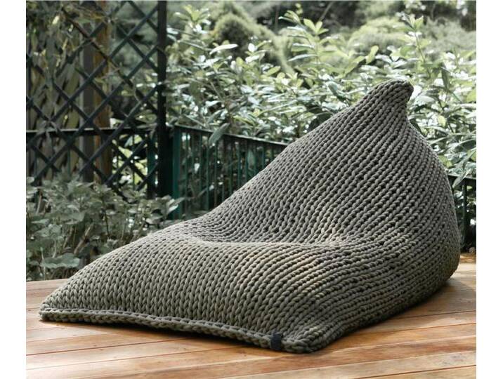 Casa Padrino Luxus Sitzsack Grün 90 x 140 cm - XXL Baumwoll Sitzsack mit Wasserdichter Innenhülle - Wohnzimmer Accessoires - Garten Accessoires - Luxus Accessoires von Casa Padrino