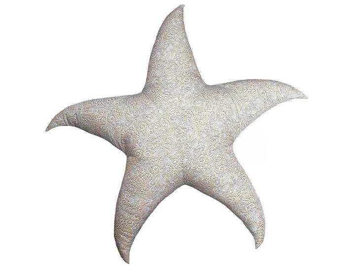 Casa Padrino Luxus Sitzsack Seestern Beige / Weiß Ø 180 von Casa Padrino