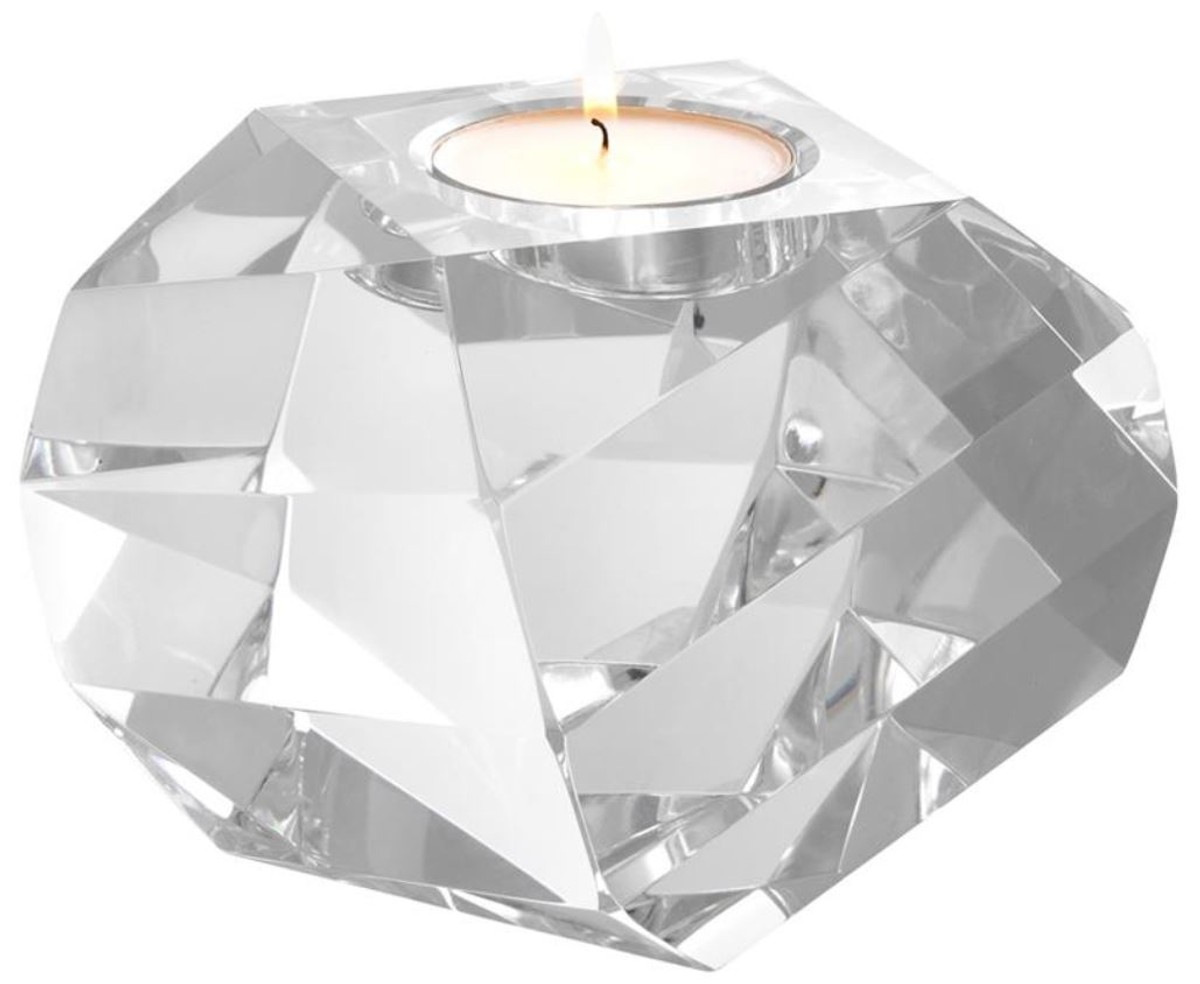 Casa Padrino Luxus Teelichthalter 13,5 x 13,5 x H. 12 cm - Kristallglas Deko Accessoires Casa Padrino Luxus Teelichthalter 13,5 x 13,5 x H. 12 cm - Kristallglas Deko Accessoires von Casa Padrino