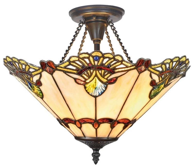 Casa Padrino Luxus Tiffany Deckenleuchte Mehrfarbig à 40 x H. 41 cm - Hangefertigte Deckenlampe aus 264 Teilen Casa Padrino Luxus Tiffany Deckenleuchte Mehrfarbig à 40 x H. 41 cm - Hangefertigte Deckenlampe aus 264 Teilen von Casa Padrino