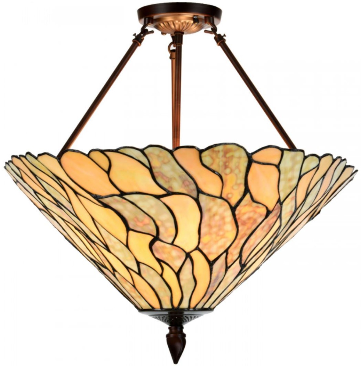 Casa Padrino Luxus Tiffany Deckenleuchte Mehrfarbig Ã 50 x H. 55 cm - Luxus Deckenlampe aus zahlreichen Glas Mosaik StÃ¼cken von Casa Padrino