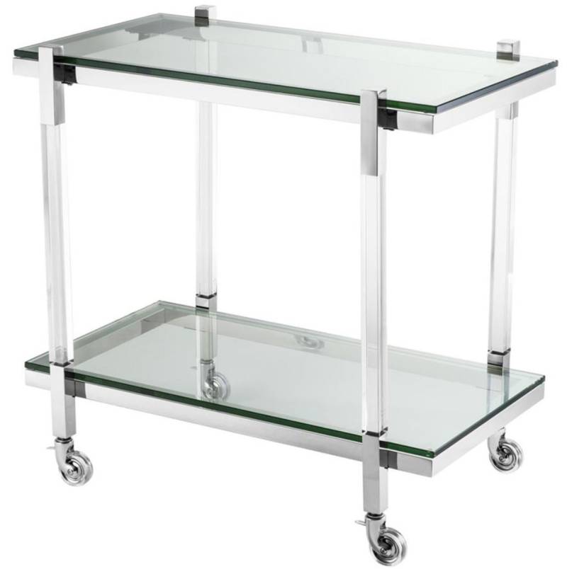 Casa Padrino Luxus Trolley / Servierwagen Silber 80 x 48 x H. 77,5 cm - Hotel Restaurant Gastronomie Accessoires Casa Padrino Luxus Trolley / Servierwagen Silber 80 x 48 x H. 77,5 cm - Hotel Restaurant Gastronomie Accessoires von Casa Padrino