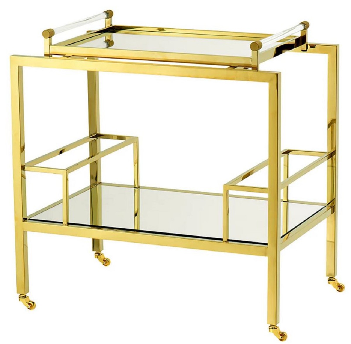 Casa Padrino Luxus Trolley Gold 72 x 47 x H. 72 cm - Edelstahl Servierwagen - Hotel & Restaurant Accessoires - Luxus Qualität Casa Padrino Luxus Trolley Gold 72 x 47 x H. 72 cm - Edelstahl Servierwagen - Hotel & Restaurant Accessoires - Luxus Qualität von Casa Padrino