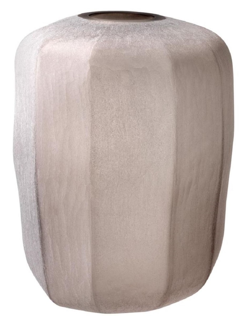 Casa Padrino Luxus Vase Sandfarben Ã 33 x H. 42 cm - Luxus Wohnzimmer Dekoration von Casa Padrino