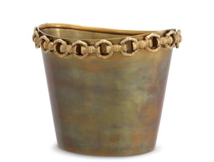 Casa Padrino Luxus Weinkühler Vintage Messing H. 21 cm - Champagnerkühler - Hotel Accessoires von Casa Padrino