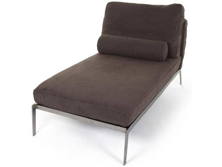 Casa Padrino Luxus Wildleder Chaiselongue Braun / Silber 160 x 80 x H. 85 cm - Nubuk Leder Wohnzimmer Relax Liege mit Kissen - Luxus Wohnzimmer Möbel Casa Padrino Luxus Wildleder Chaiselongue Braun / Silber 160 x 80 x H. 85 cm - Nubuk Leder Wohnzimmer Relax Liege mit Kissen - Luxus Wohnzimmer Möbel von Casa Padrino