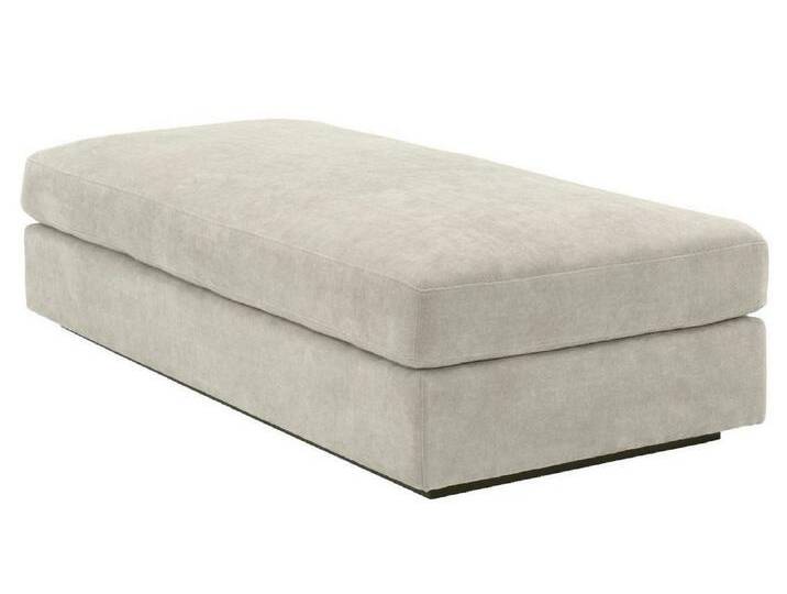 Casa Padrino Luxus Wohnzimmer Fußhocker Sandfarben / Schwarz 178 x 83 x H. 40 cm - Luxus Qualität von Casa Padrino