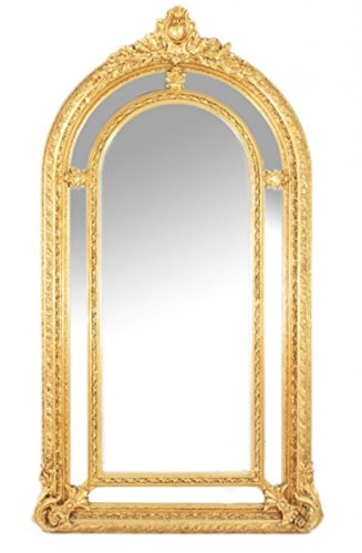 Casa Padrino Riesiger Luxus Barock Wandspiegel Gold Versailles 210 x 115 cm - Massiv und Schwer - Goldener Spiegel von Casa Padrino