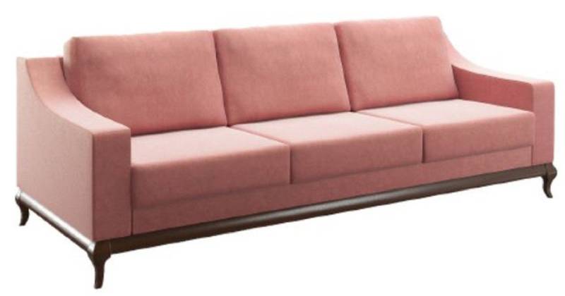 Casa Padrino Schlafsofa Casa Padrino Luxus Sofa Rosa / Dunkelbraun 225 x 100 x H. 77 cm - Wohnzimmer Sofa mit Schlaffunktion - Wohnzimmer Möbel - Luxus Möbel - Luxus Interior von Casa Padrino