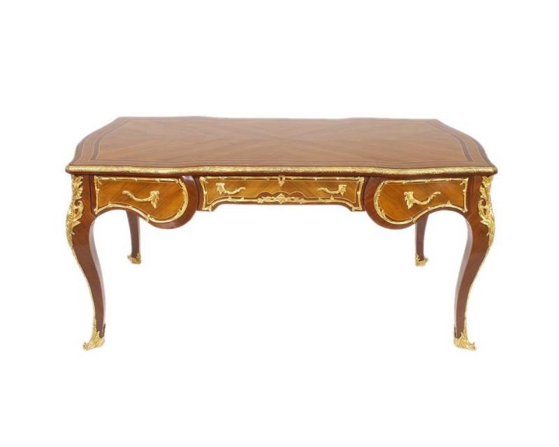 Casa Padrino Schreibtisch Barock Schreibtisch Mahagoni 175cm x 90cm x H.80 - Antik Stil Sekretär Möbel von Casa Padrino
