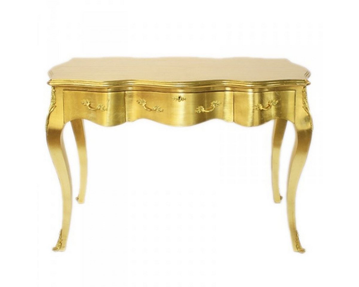 Casa Padrino Schreibtisch Barock Schreibtisch Sekretär / Konsole Gold 120 x 60 x H80 cm - Luxus Möbel von Casa Padrino
