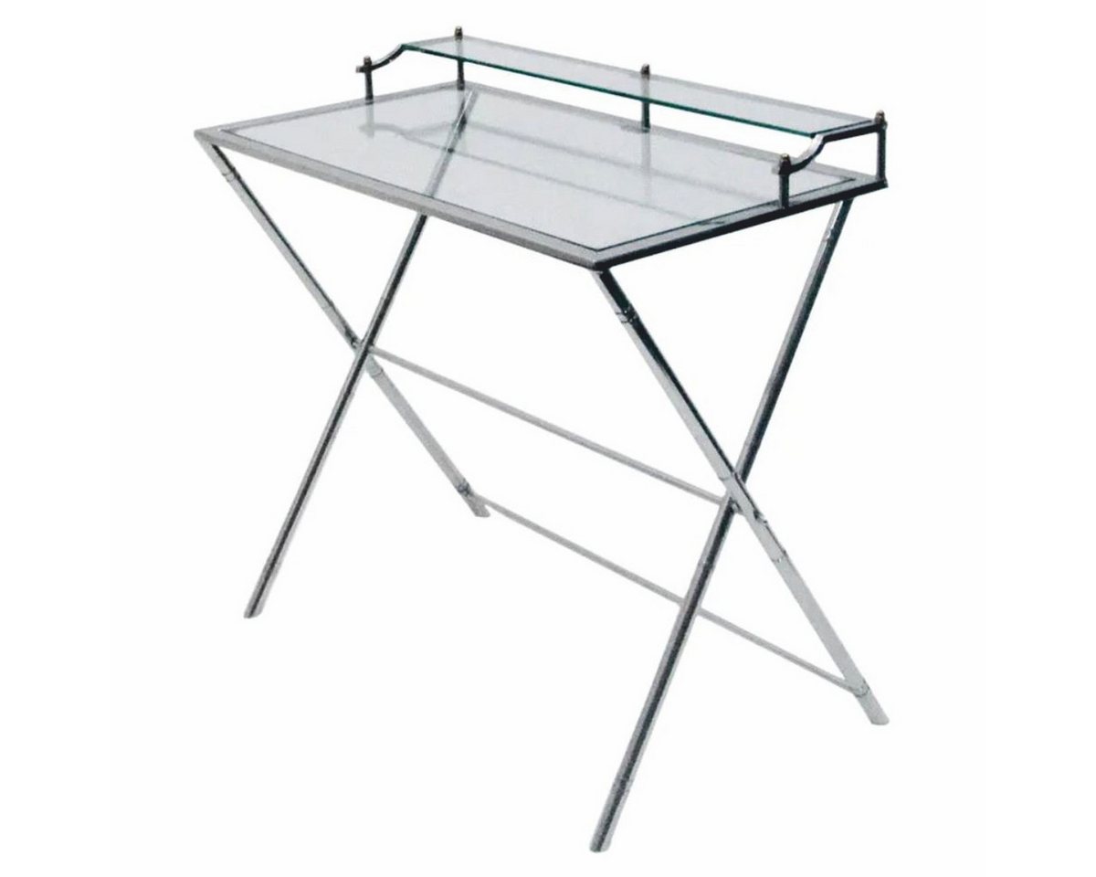 Casa Padrino Schreibtisch Casa Padrino Glas Schreibtisch / Sekretär Silber 83 cm - Büro Möbel Casa Padrino Schreibtisch Casa Padrino Glas Schreibtisch / Sekretär Silber 83 cm - Büro Möbel von Casa Padrino