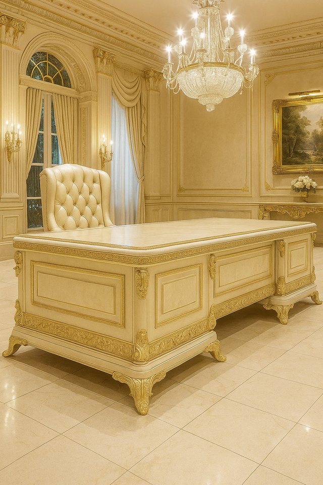 Casa Padrino Schreibtisch Casa Padrino Luxus Barock Schreibtisch Creme / Gold - Sekretär Büro Casa Padrino Schreibtisch Casa Padrino Luxus Barock Schreibtisch Creme / Gold - Sekretär Büro von Casa Padrino