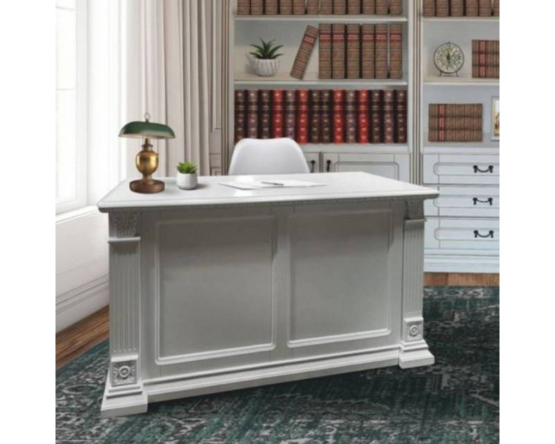 Casa Padrino Schreibtisch Casa Padrino Luxus Barock Schreibtisch Weiß 150 cm - Barock Büro Möbel von Casa Padrino