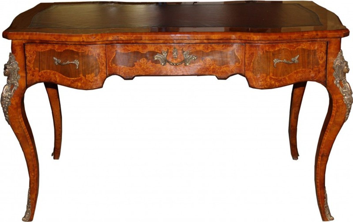 Casa Padrino Schreibtisch Luxus Barock Empire Schreibtisch Sekretär 130 cm - Handgefertigt aus Eichenholz - Barock Schreibtisch Büro Möbel von Casa Padrino