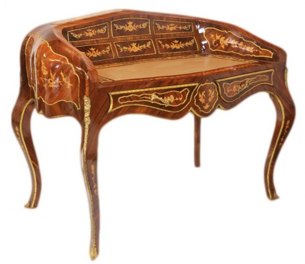 Casa Padrino Schreibtisch Luxus Barock Schreibtisch Mahagoni Sekretär 120 cm Französischer Stil - Antik Stil von Casa Padrino