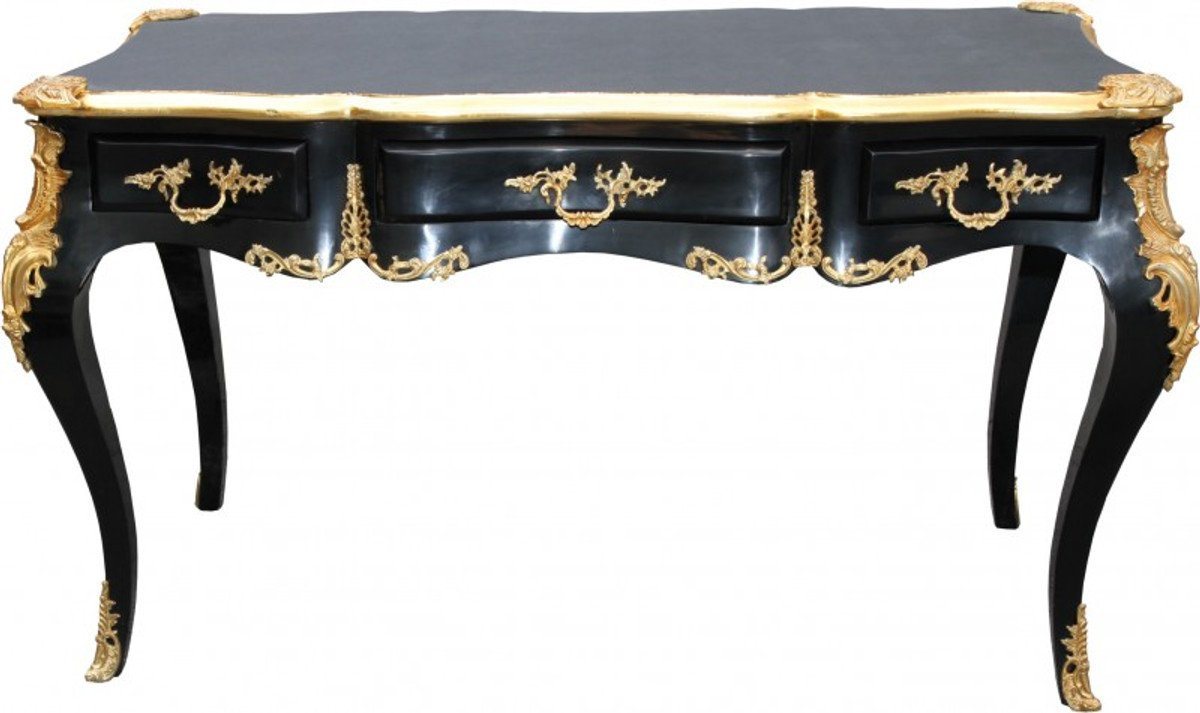 Casa Padrino Schreibtisch Luxus Barock Schreibtisch Schwarz / Gold Sekretär Luxus Möbel von Casa Padrino