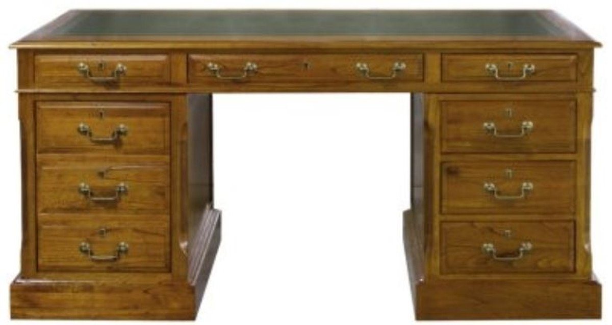 Casa Padrino Schreibtisch Luxus Schreibtisch mit Tür und 6 Schubladen Braun / Grün 160 x 80 x H. 79 cm - Büromöbel Casa Padrino Schreibtisch Luxus Schreibtisch mit Tür und 6 Schubladen Braun / Grün 160 x 80 x H. 79 cm - Büromöbel von Casa Padrino