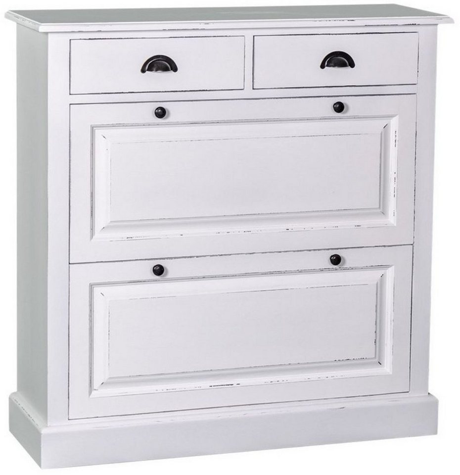 Casa Padrino Schuhschrank Landhausstil Schuhschrank Antik Weiß 103 x 35 x H. 105 cm - Möbel im Landhausstil Casa Padrino Schuhschrank Landhausstil Schuhschrank Antik Weiß 103 x 35 x H. 105 cm - Möbel im Landhausstil von Casa Padrino