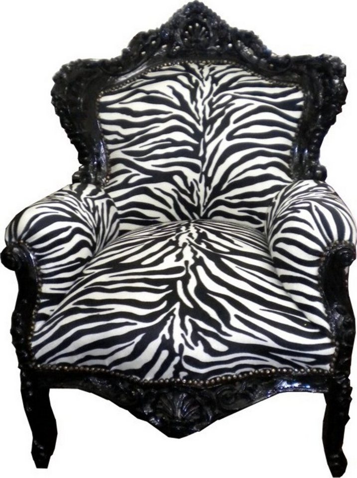 Casa Padrino Sessel Barock Sessel King" Zebra / Schwarz Möbel" von Casa Padrino