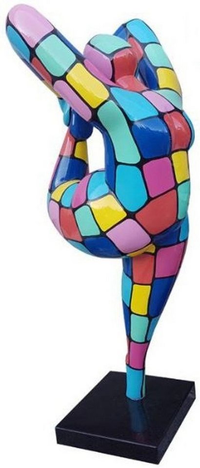 Casa Padrino Skulptur Designer Deko Skulptur Akrobatische Frau Mehrfarbig H. 200 cm - Wetterbeständige Dekofigur - Gartendeko Skulptur - Gartenfigur von Casa Padrino