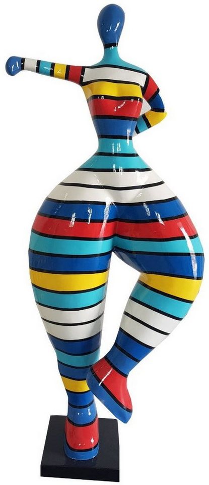 Casa Padrino Skulptur Designer Deko Skulptur Frau beim Sport Mehrfarbig H. 132 cm - Dekofigur - Gartendeko Skulptur - Gartenfigur von Casa Padrino