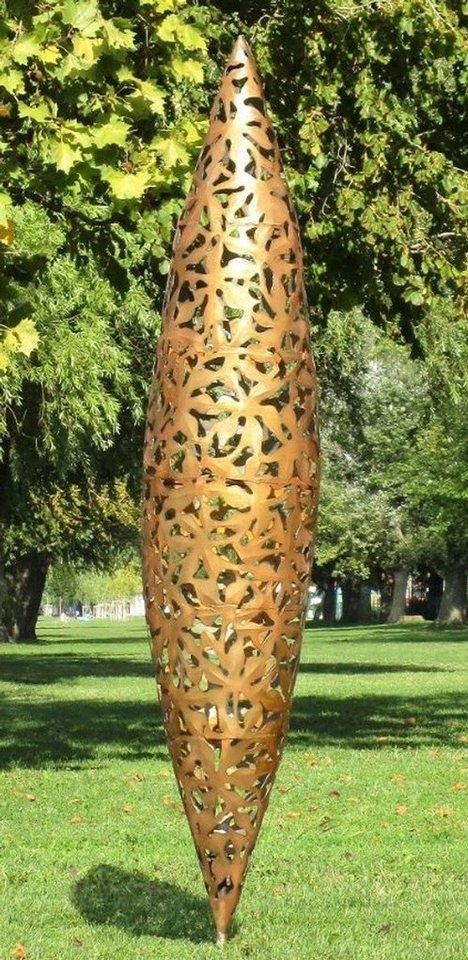 Casa Padrino Skulptur Designer Garten Skulptur Zapfen Kegel Rostfarben Ø 40 x H. 200 cm - Handgefertigte Gartenfigur - Luxus Garten Dekoration Casa Padrino Skulptur Designer Garten Skulptur Zapfen Kegel Rostfarben Ø 40 x H. 200 cm - Handgefertigte Gartenfigur - Luxus Garten Dekoration von Casa Padrino