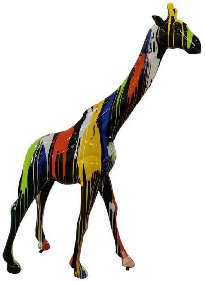 Casa Padrino Skulptur Luxus Deko Skulptur Giraffe Schwarz / Mehrfarbig H. 240 cm - Riesige Gartenskulptur - Lebensgroße Skulptur - XXL Deko Skulptur - XXL Deko Figur - XXL Tierfigur - Deko Tierfigur Casa Padrino Skulptur Luxus Deko Skulptur Giraffe Schwarz / Mehrfarbig H. 240 cm - Riesige Gartenskulptur - Lebensgroße Skulptur - XXL Deko Skulptur - XXL Deko Figur - XXL Tierfigur - Deko Tierfigur von Casa Padrino